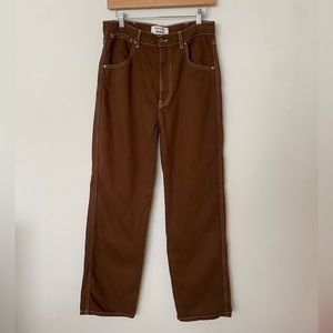 EUC Reformation Cowboy High Rise Straight Jeans in Chocolate - Size 29